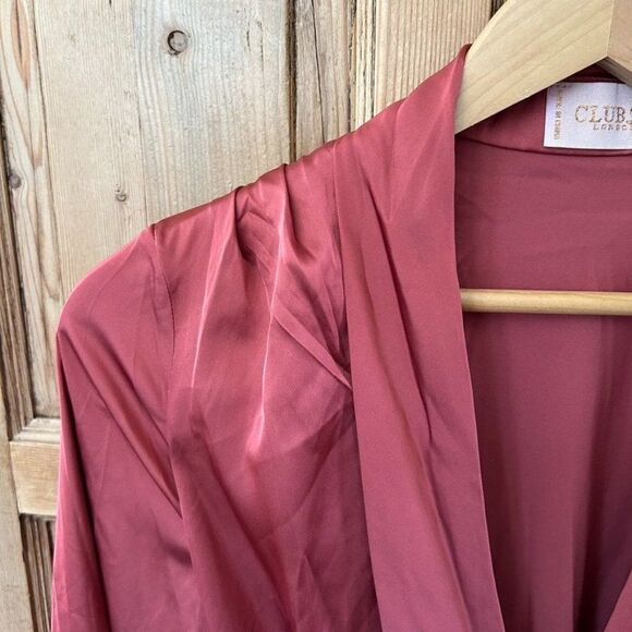 Club L London US 4 / UK 8 Satin Wrap Dress Red / Orange / Coral - Picture 4 of 11